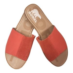 Sorel Roaming Decon Slide Suede Leather Uppers NWT Women's Sandal Sz 7